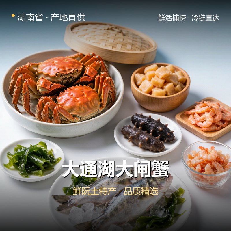 湖南省大通湖大闸蟹 实拍图