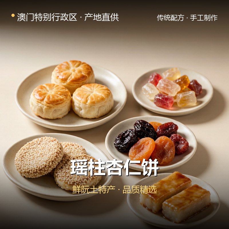 澳门特别行政区瑶柱杏仁饼 实拍图