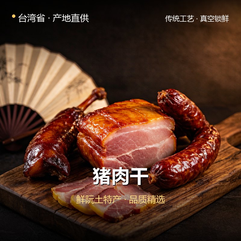 台湾省猪肉干 实拍图