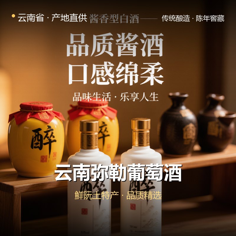 云南弥勒葡萄酒 实拍图