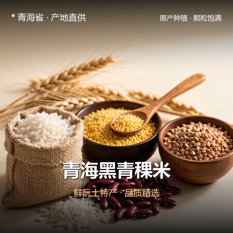 青海黑青稞米 实拍图