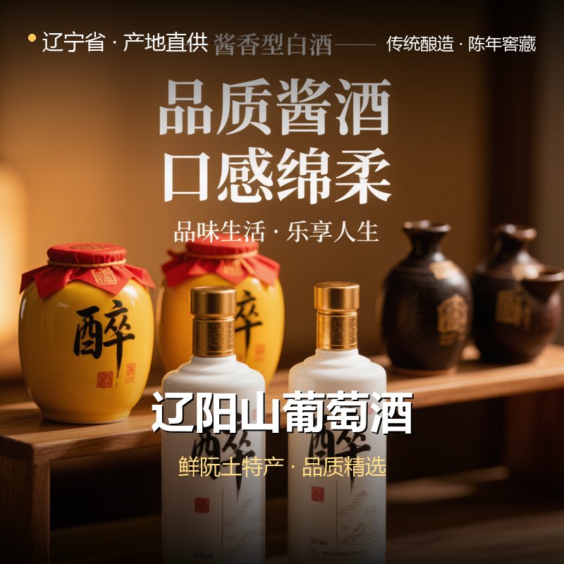 辽宁省辽阳山葡萄酒 实拍图